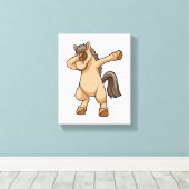 ホースアットヒップホップダンスダブ キャンバスプリント (インサイチュ (ウッドフロア))