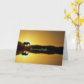 ホースアンドウォーターサンセット悔やみや弔慰 カード (黄色い花)