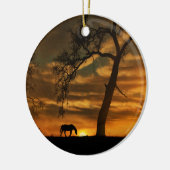 ホースアンドオークツリーオーナメント セラミックオーナメント (左)