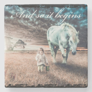 ホースアンドガールティレコースター ストーンコースター