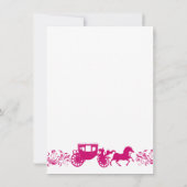 ホースアンドキャリッジホットピンク結婚式招待状 招待状 (裏面)