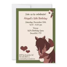 ホースアンドキャンディーケーンホリデー誕生日招待状