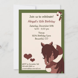 ホースアンドキャンディーケーンホリデー誕生日招待状 招待状