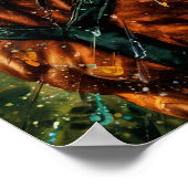 ホースアートワイルドホースアートホースギャラリーアート絵を描 ポスター (角)