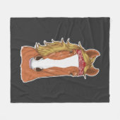 ホースイラストレーションエクエストラン恋人ノベルティ フリースブランケット (正面(横))