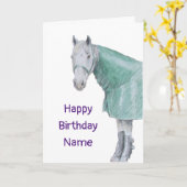 ホースインラグ誕生日 カード (黄色い花)