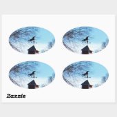 ホースウェザーベーンブルースカイ 楕円形シール (シート)