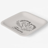 ホースウェスタンエレガントド素朴結婚国 ペーパープレート (傾斜あり)