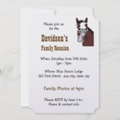 ホースウェスタンテーマファミリー懇親会カスタム招待状 招待状 (裏面)