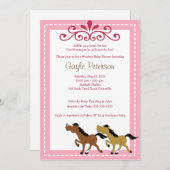 ホースウェスタン女性のカーボーイ5x7ベビーシャワー招待状 招待状 (正面/裏面)