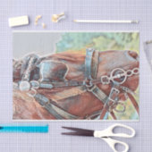 ホースウェスタン素朴カントリーの切り離し 薄葉紙 (クラフト)