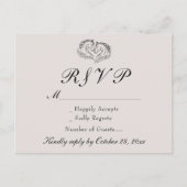 ホースウェスタン素朴カントリーエレガントウェディングRSVP インビテーションポストカード (正面)