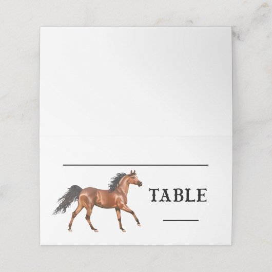 ホースウエスタンカントリーウェディング素朴パーティー プレイスカード (外部開封)