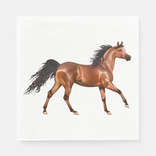 ホースウエスタンカントリーカウボーイエクエストリアン女性のカーボーイ スタンダードランチョンナプキン (正面)