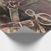 ホースウエスタンカントリ素朴ーヴィンテージアート ラッピングペーパー (角)