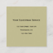 ホースウエスタンブラウングリーンファウマ科のーム スクエア名刺 (裏面)