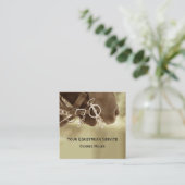 ホースウエスタンブラウングリーンファウマ科のーム スクエア名刺 (スタンド正面)