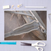 ホースウエスタンブラウンヴィンテージデコパ素朴ージュ 薄葉紙 (クラフト)