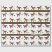 ホースウエスタンボーイベビーシャワー新生児 ラッピングペーパー (フラット)