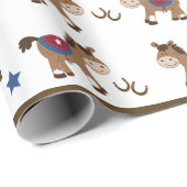 ホースウエスタンボーイベビーシャワー新生児 ラッピングペーパー (ロールコーナー)