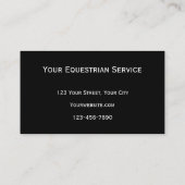 ホースウエスタン素朴白黒エクエストリアンブシネ 名刺 (裏面)