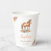 ホースウォーターカラーバースデーパーティーポニー 紙コップ (裏面)