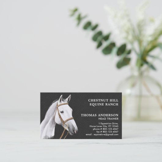 ホースウマ科のプロフェッショナルパーソナライズされた馬術 名刺 (スタンド正面)