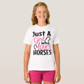 ホースエクエストリアン女性のカーボーイカントリーウエスタンウードー Tシャツ (正面フル)