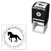 ホースエレガントランチラウンド差出人住所 セルフインキングスタンプ (インサイチュ)