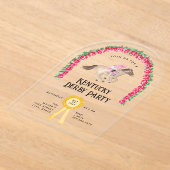 ホースエレガントレースダービーパーティー アクリル招待状 (レイダウン)