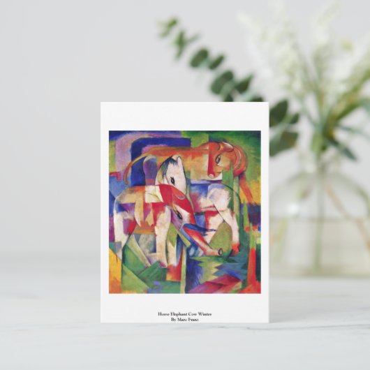 ホースエレファントカウウィンターバイマルク・フランツ ポストカード (スタンド正面)
