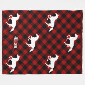 ホースオンバッファロープレイドカスタム フリースブランケット (正面(横))