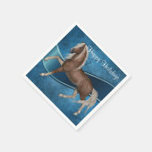 ホースオンブルーホリデー紙プレート スタンダードカクテルナプキン (角)