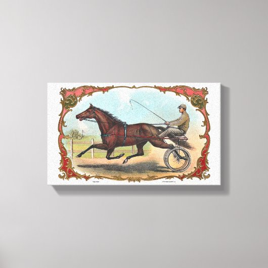 ホースオンホイールヴィンテージ競馬 キャンバスプリント (正面)