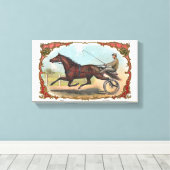 ホースオンホイールヴィンテージ競馬 キャンバスプリント (インサイチュ (ウッドフロア))