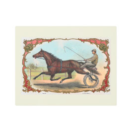 ホースオンホイールヴィンテージ競馬 メタルプリント
