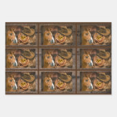 ホースカウボーイハットラッソウエスタンパターン  ラッピングペーパーシート (正面3)