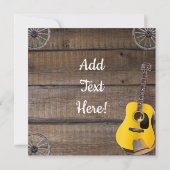 ホースカウボーイブーツサンフラワーズギターカウボーイハット サンキューカード (裏面)