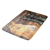 ホースカウボーイブーツバ素朴ーンボード バスマット (アングル)