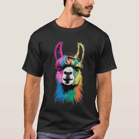 ホースカラフルデザイン Tシャツ (正面)