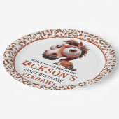 ホースカリカティーズ1st誕生日パーティー ペーパープレート (アングル)