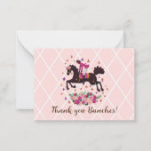 ホースガールエクエストランピンク ノートカード (正面)