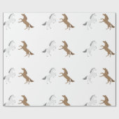 ホースガールエクエストリアン女性のカーボーイファースト誕生日 ラッピングペーパー (フラット)