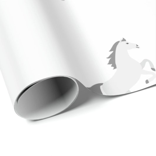 ホースガールエクエストリアン女性のカーボーイファースト誕生日 ラッピングペーパー (ロールコーナー)