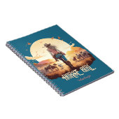 ホースガール女性のカーボーイ馬好き砂漠の夕日 ノートブック