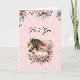 ホースガール誕生日 サンキューカード