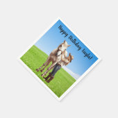 ホースガール誕生祝い特別メッセージ スタンダードカクテルナプキン (角)