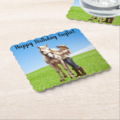 ホースガール誕生祝い特別メッセージ ペーパーコースター (アングル)