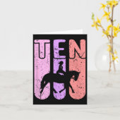 ホースガール10th誕生日乗馬 カード (黄色い花)