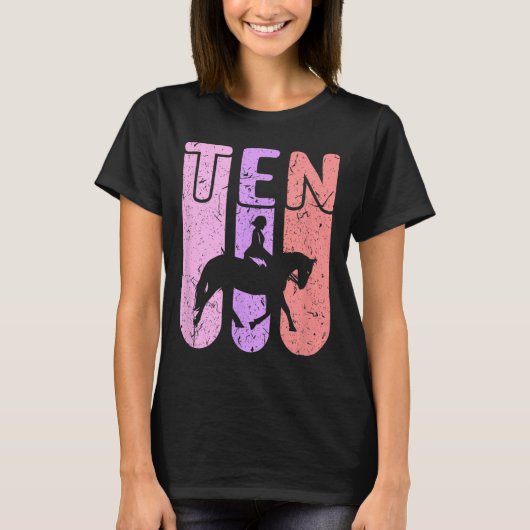 ホースガール10th誕生日乗馬 tシャツ (正面)